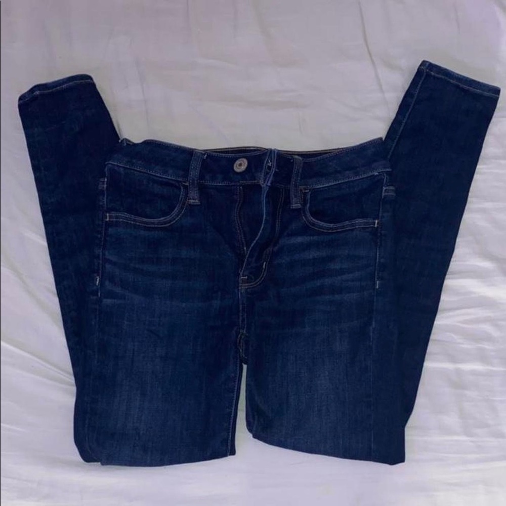 American Eagle Super Super Stretch Dark Wash High Rise Jeggings